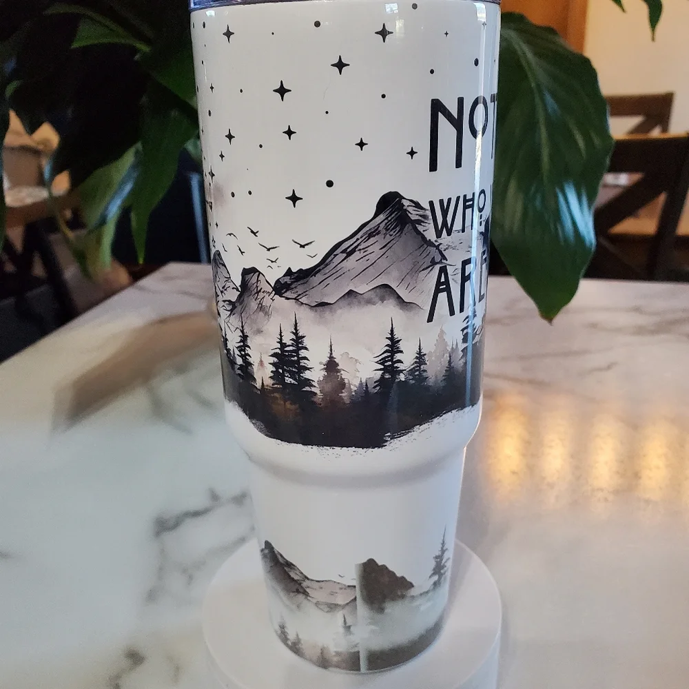 Not All Who Wander Are Lost 40oz Traveler Tumbler 💜sale